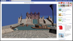 A screen shot of the facebook-based world editor for MyWorld